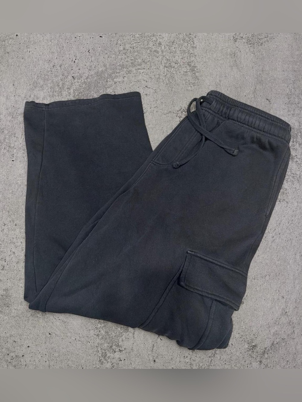 RSQ Black Cargo Sweatpants with Drawstring Waist